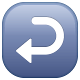 right-arrow-curving-left Emoji whatsapp
