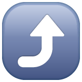 right-arrow-curving-up Emoji whatsapp