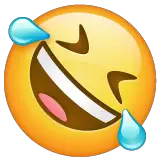 Faccina che ride a crepapelle Emoji WhatsApp