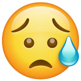 sad-but-relieved-face Emoji whatsapp