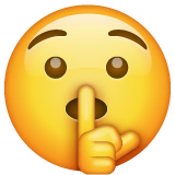 shushing-face Emoji whatsapp