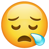 sleepy-face Emoji whatsapp