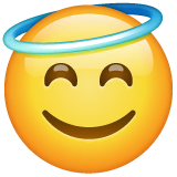 smiling-face-with-halo Emoji whatsapp