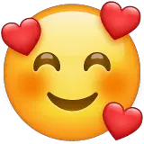 🥰 Lächelndes Gesicht mit Herzen Emoji auf WhatsApp