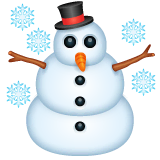 snowman Emoji whatsapp