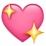💖 Funkelndes Herz Emoji auf WhatsApp