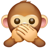 speak-no-evil-monkey Emoji whatsapp