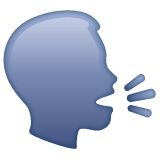 Silhouette eines sprechenden Kopfs Emoji WhatsApp