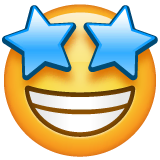 star-struck Emoji whatsapp