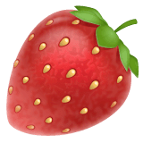 Strawberry Emoji on WhatsApp