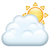 Sol detrás de una nube Emoji WhatsApp