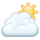 sun-behind-cloud Emoji whatsapp