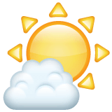 🌤️ Sonne hinter kleiner Wolke Emoji auf WhatsApp