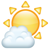 sun-behind-small-cloud Emoji whatsapp