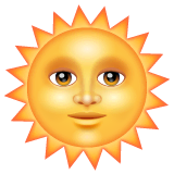 Soleil avec visage on WhatsApp