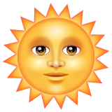 sun-with-face Emoji whatsapp
