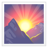 sunrise-over-mountains Emoji whatsapp