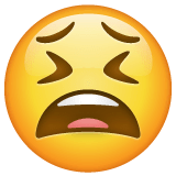 Tired Face Emoji on WhatsApp