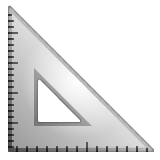 📐 Triangular Ruler Emoji on WhatsApp