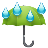 umbrella-with-rain-drops Emoji whatsapp