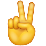 victory-hand Emoji whatsapp