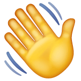 Waving Hand Emoji on WhatsApp