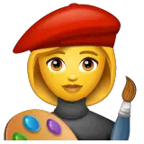 Woman Artist Emoji on WhatsApp