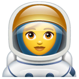 👩‍🚀 Astronautin Emoji auf WhatsApp