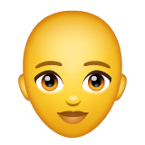 woman-bald Emoji whatsapp