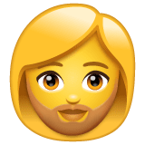woman-beard Emoji whatsapp
