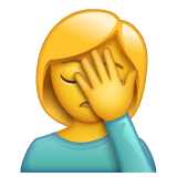 woman-facepalming Emoji whatsapp