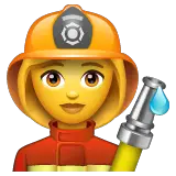 Пожарный женщина Эмодзи в WhatsApp