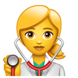 👩‍⚕️ Trabajadora médica Emoji en WhatsApp