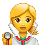 woman-health-worker Emoji whatsapp