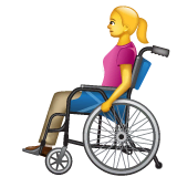 woman-in-manual-wheelchair Emoji whatsapp
