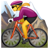woman-mountain-biking Emoji whatsapp