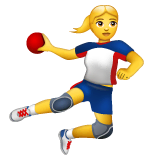 🤾‍♀️ Frau, die Handball spielt Emoji auf WhatsApp