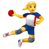 woman-playing-handball Emoji whatsapp
