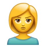 woman-pouting Emoji whatsapp