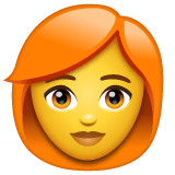 woman-red-haired Emoji whatsapp