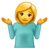 woman-shrugging Emoji whatsapp