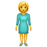 Woman Standing on WhatsApp