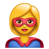 Woman Superhero Emoji on WhatsApp