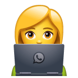 👩‍💻 Donna con computer Emoji su WhatsApp