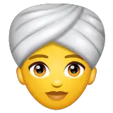 👳‍♀️ Frau mit Turban Emoji auf WhatsApp