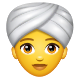 woman-wearing-turban Emoji whatsapp