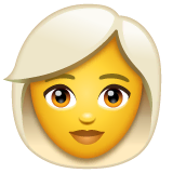 woman-white-haired Emoji whatsapp