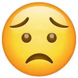 worried-face Emoji whatsapp