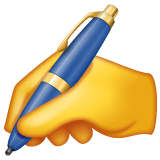 writing-hand Emoji whatsapp