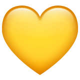 💛 Желтое сердце Эмодзи в WhatsApp